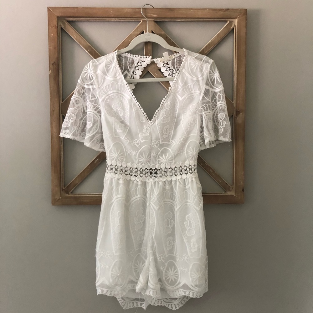 White Lace Romper
